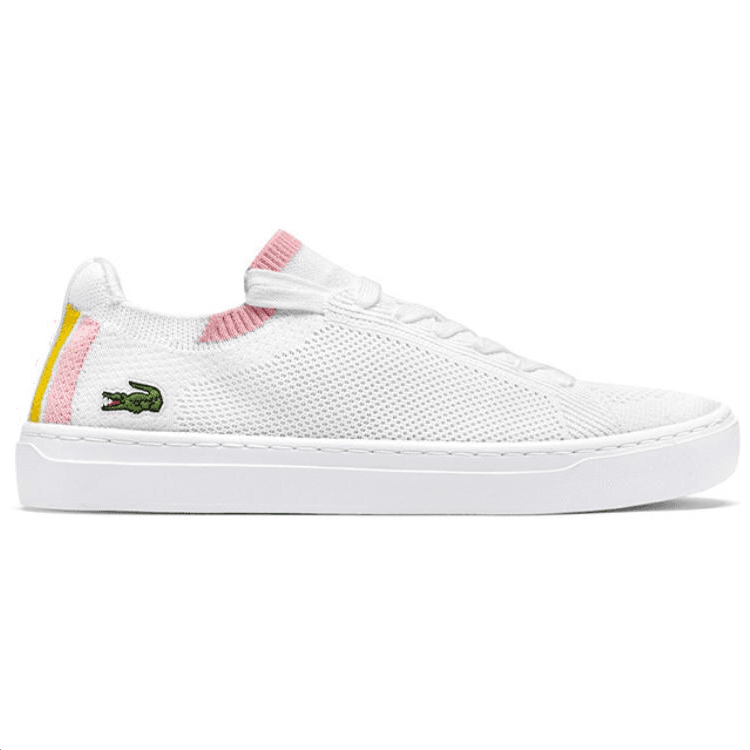 Кроссовки lacoste Ткань Дышащий Low Топ Скейтборд Обувь Women's White Розовый - изображение 2