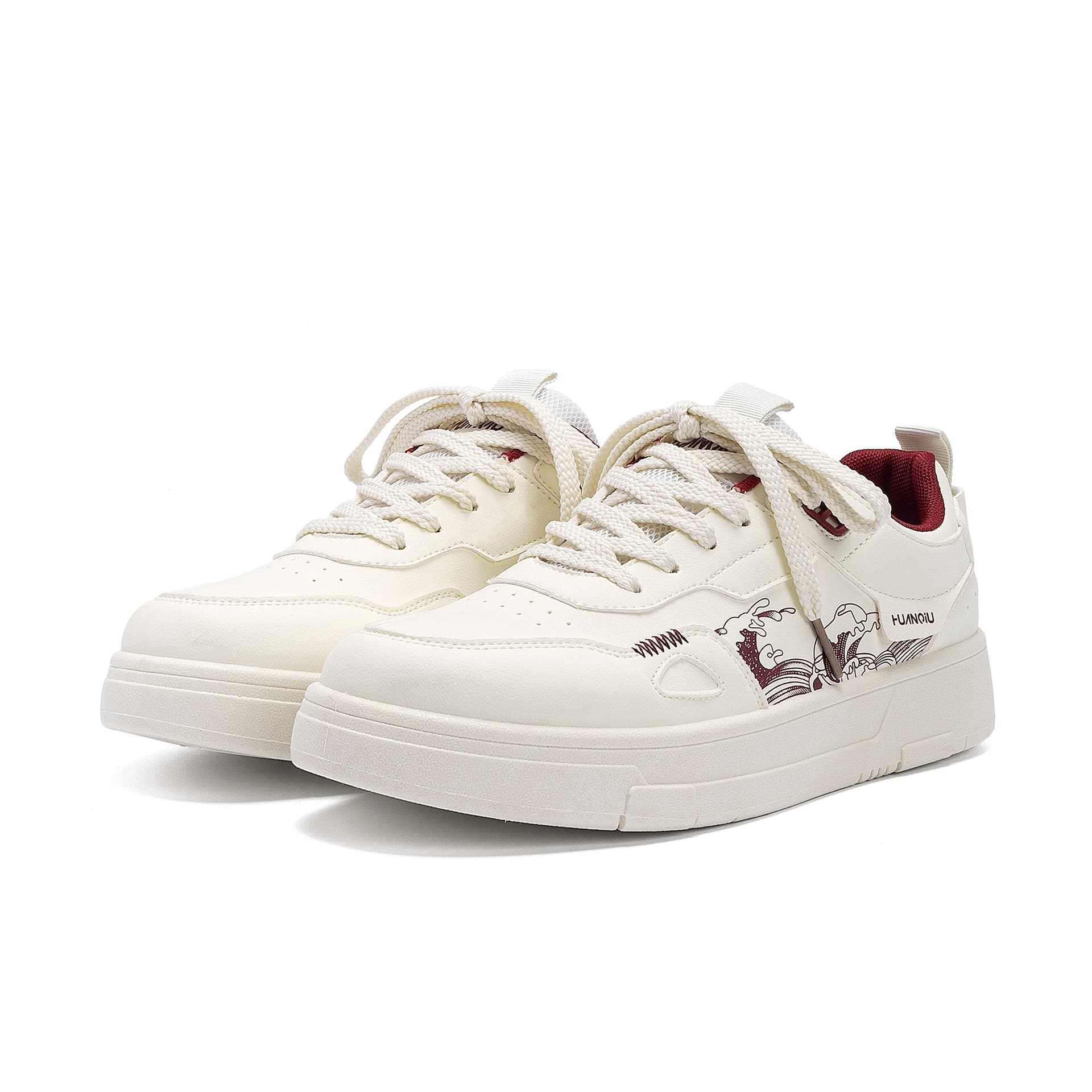 Кроссовки HUANQIU Fashion Low-top Sneakers White Black - изображение 2