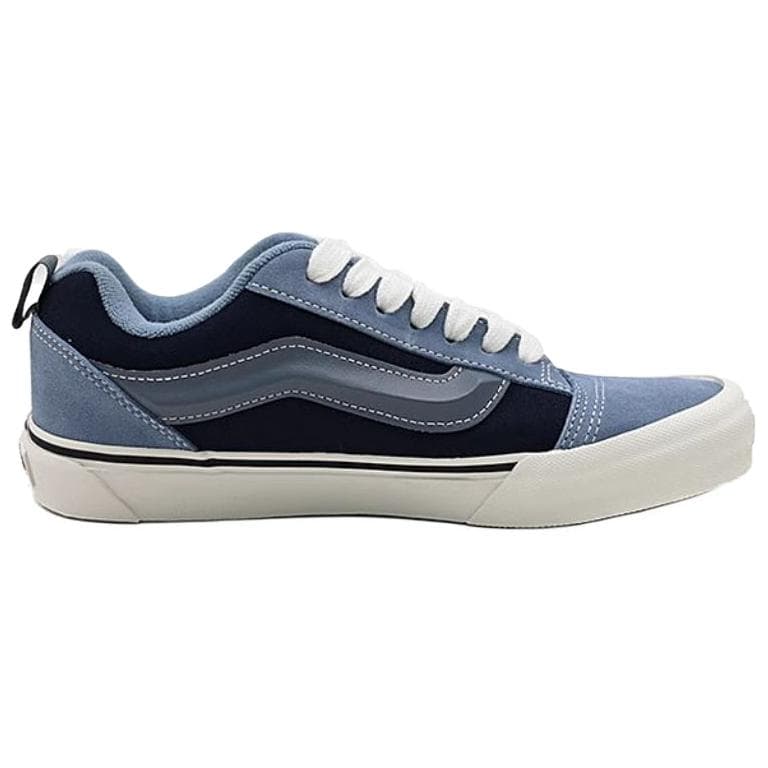 Кроссовки Vans Knu Skool Текстиль Спилок коровьей кожи Устойчивый к истиранию Низкий верх Скейтборд обувь Унисекс Синий - изображение 2
