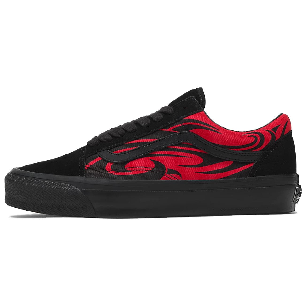 Кроссовки Vans Premium Old Skool Устойчивые к истиранию Низкие Кроссовки для скейтбординга Мужские Черные Красные - изображение 1