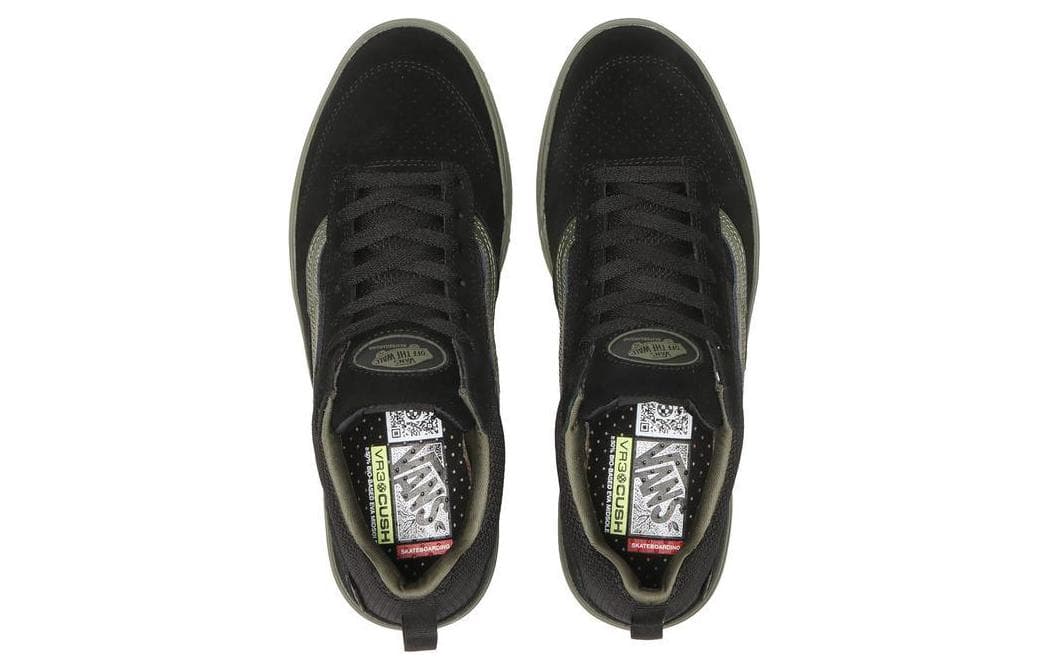 Кроссовки Vans Zahba Удобные устойчивые к истиранию дышащие низкие кеды для скейтбординга унисекс черные и зеленые - изображение 4