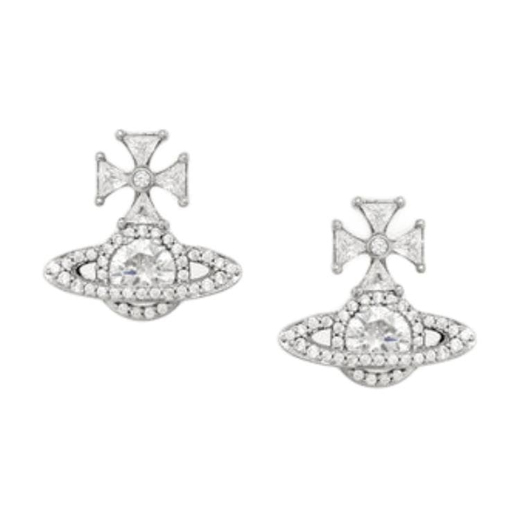 Серьги Vivienne Westwood Серьги из латуни серебристо-белого цвета с шарообразным дизайном для женщин - изображение 1