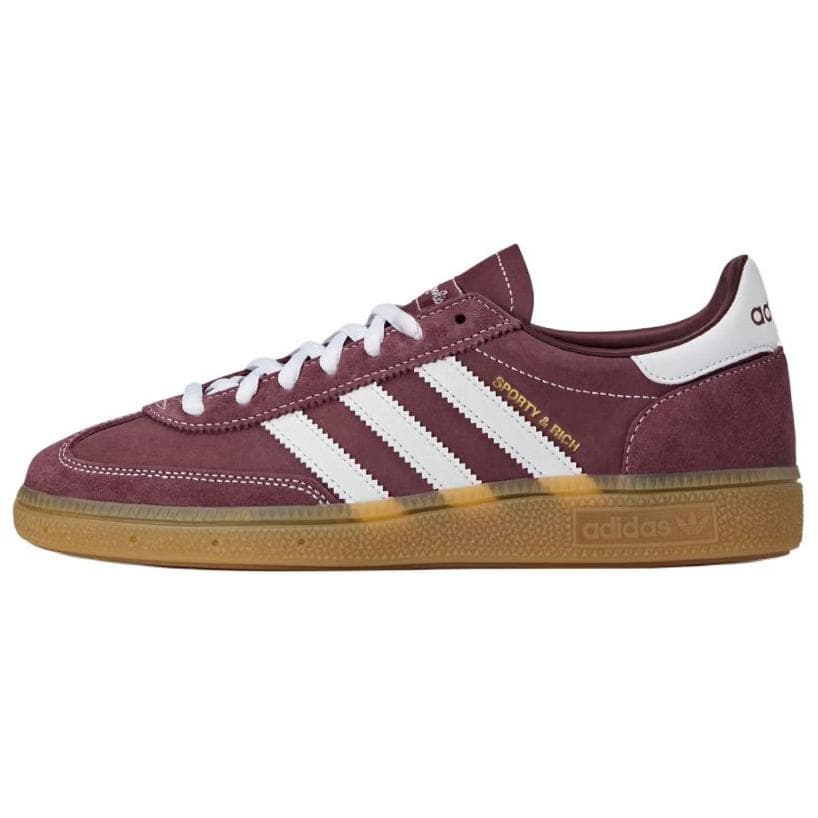 Кроссовки Adidas Originals x Sporty Rich HANDBALL SPEZIAL Синтетическая кожа Низкие кеды для скейтбординга Унисекс Красный - изображение 1