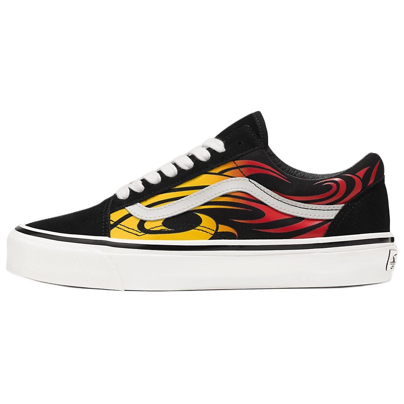 Кроссовки Vans Old Skool Low Топ Скейтборд Обувь Унисекс Черный Желтый Красный - изображение 1