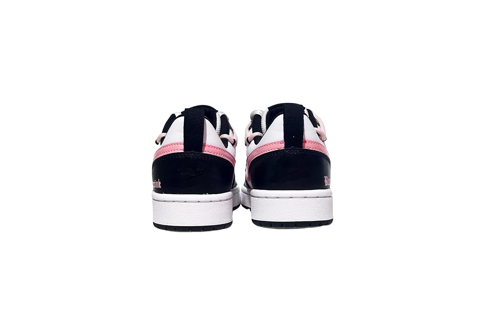 Кроссовки Nike Court Borough Low 2 GS Black White Pink - изображение 4