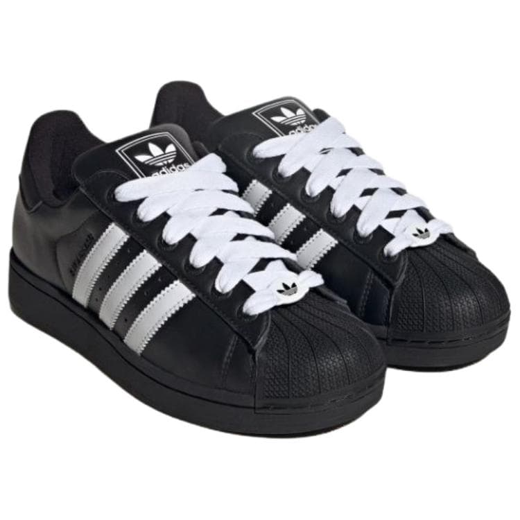Кроссовки Adidas Originals SUPERSTAR 2 Кожа Скейтборд Обувь Унисекс Черный белый - изображение 3