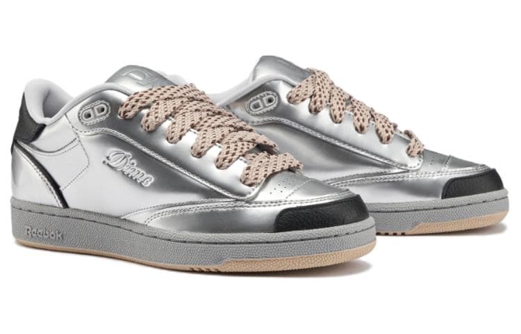 Кроссовки Dime x Reebok Club C Bulc Liquid Silver - изображение 3