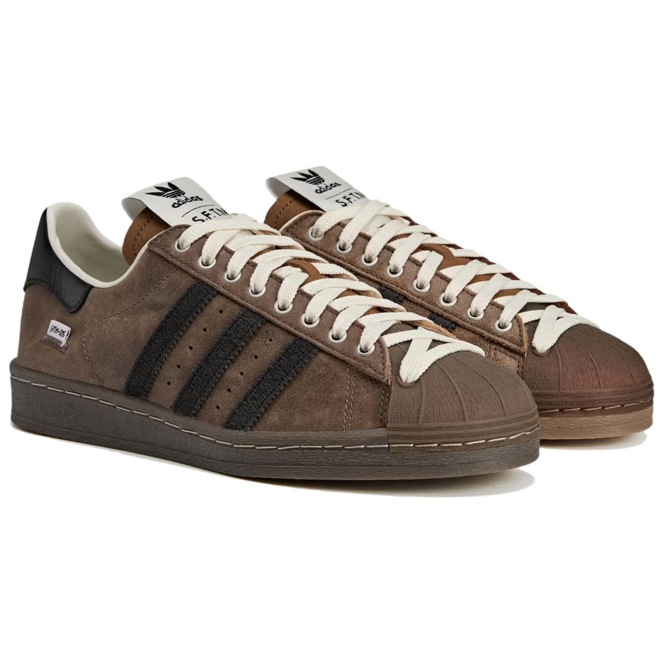 Кроссовки SONG FOR THE MUTE x adidas Superstar 82 Brown Black - изображение 4