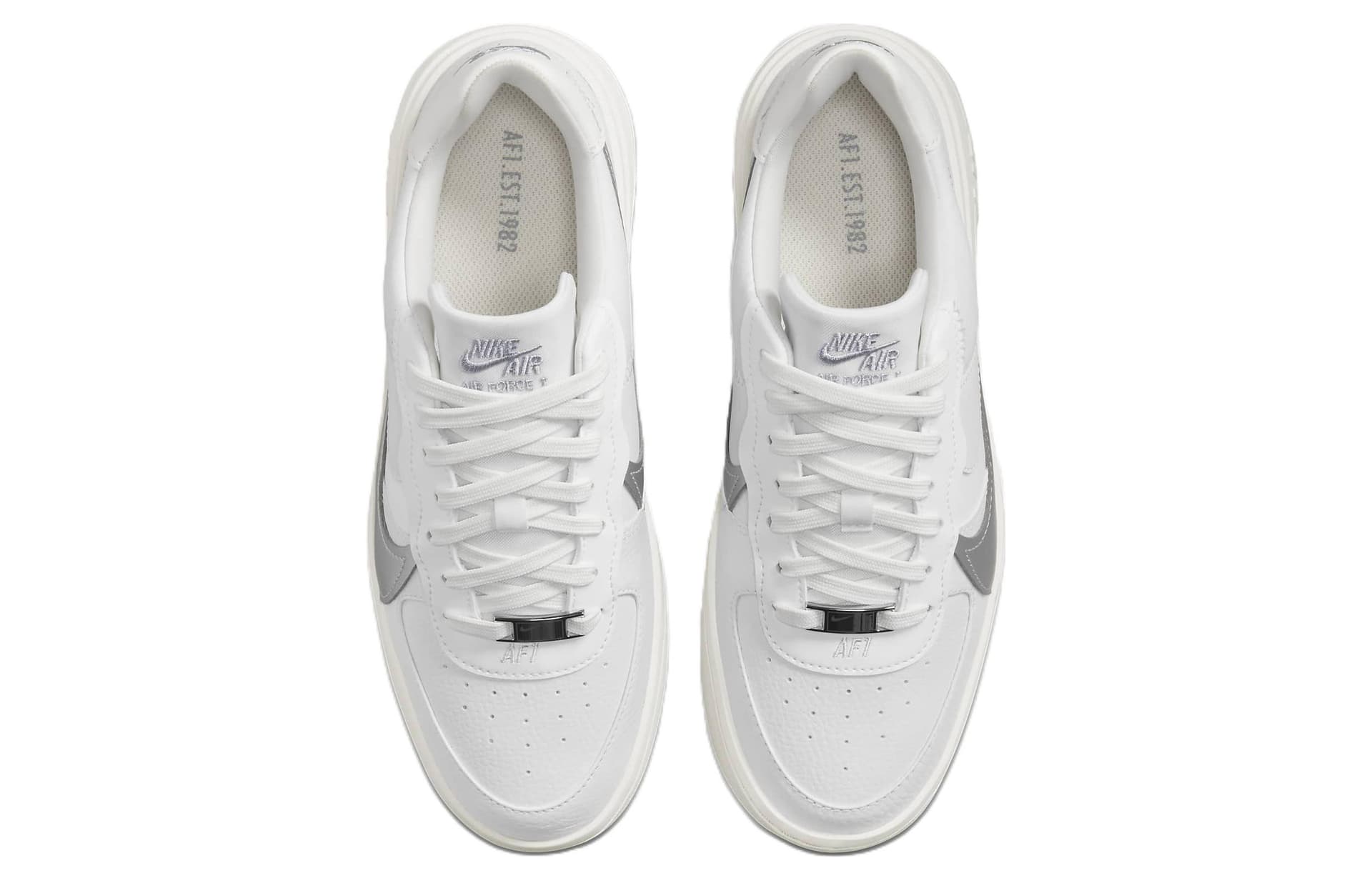 Кроссовки Nike Air Force 1 Low PLT.AF.ORM White Silver — фото 4