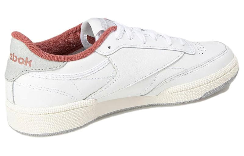 Кроссовки Reebok CLUB C 85 Устойчивая к истиранию Низкая Скейтборд Обувь Женская Белая Красная - изображение 3