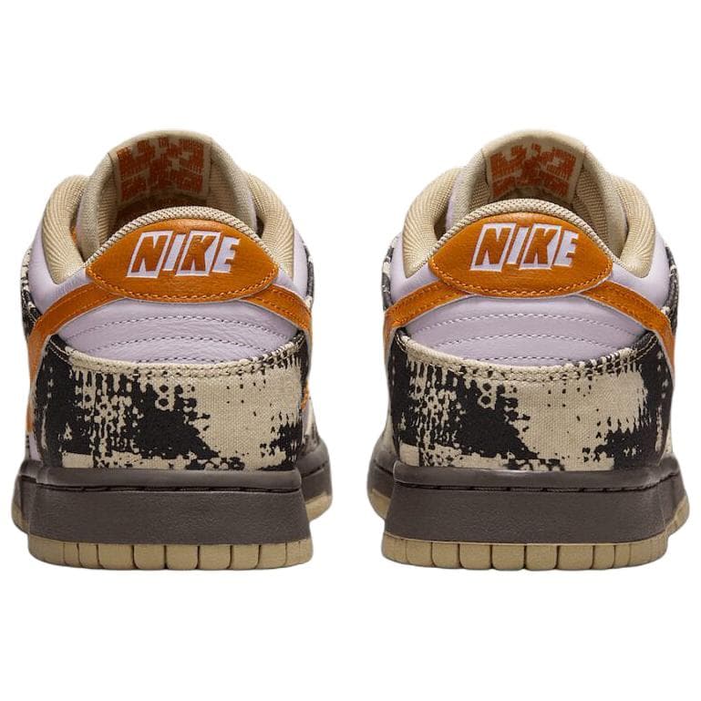Кроссовки Nike Dunk Текстиль Спилок коровьей кожи противоскользящий низкий верх скейтборд обувь унисекс фиолетово-черный апельсин - изображение 5