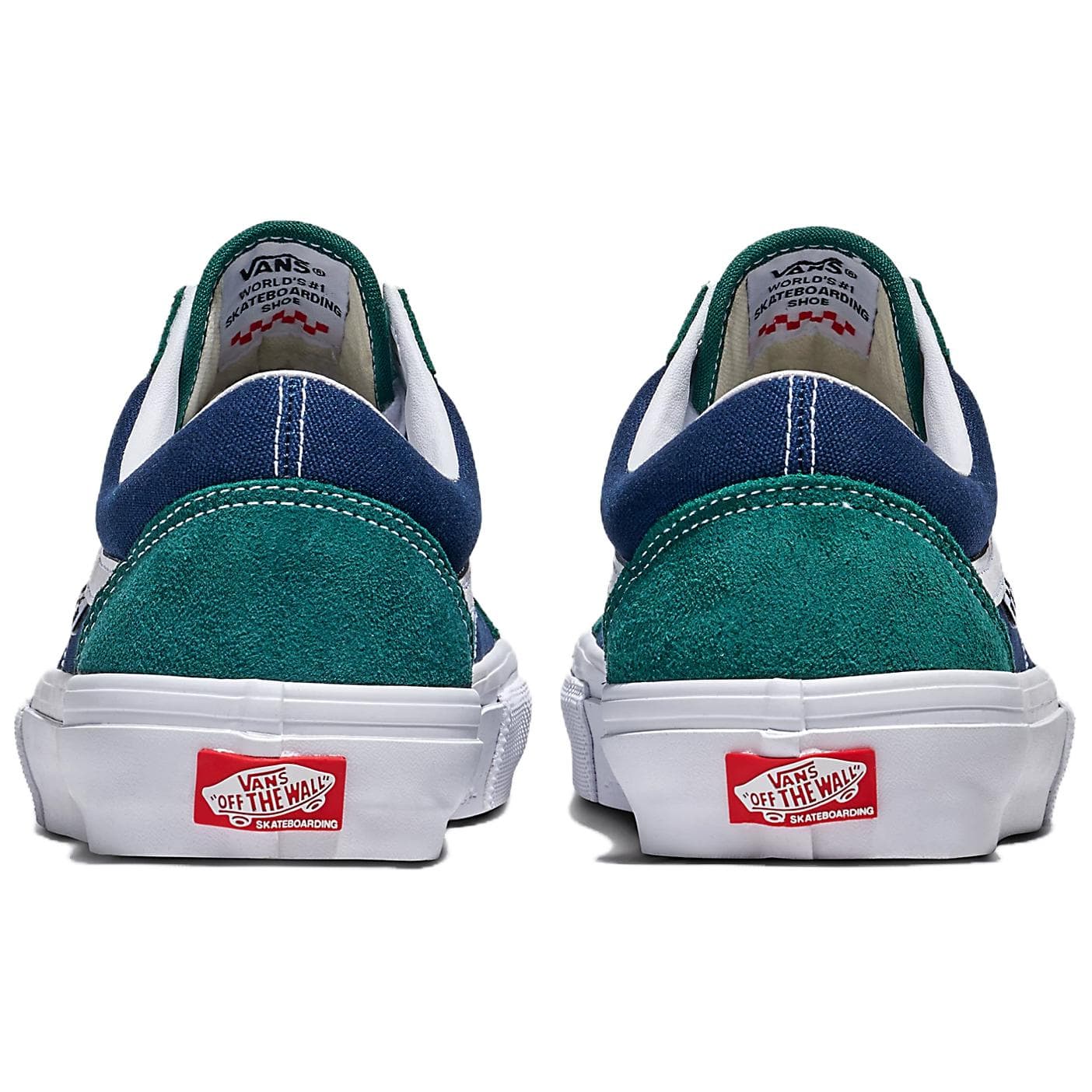Кроссовки Vans Old Skool Low Топ Скейтборд Обувь Унисекс Синий Зеленый - изображение 3