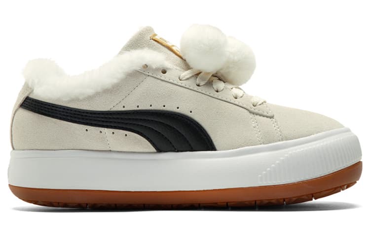 Кроссовки PUMA Suede Mayu Fur Beige - изображение 2