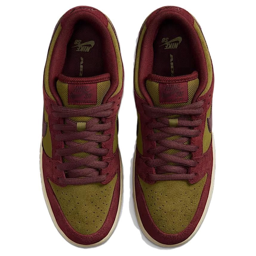 Кроссовки Nike Dunk SB Кожа Низкие Кроссовки для Скейтбординга Унисекс Красный Бежевый - изображение 4