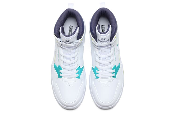 Кроссовки 361° High Top Sneakers White Green - изображение 2
