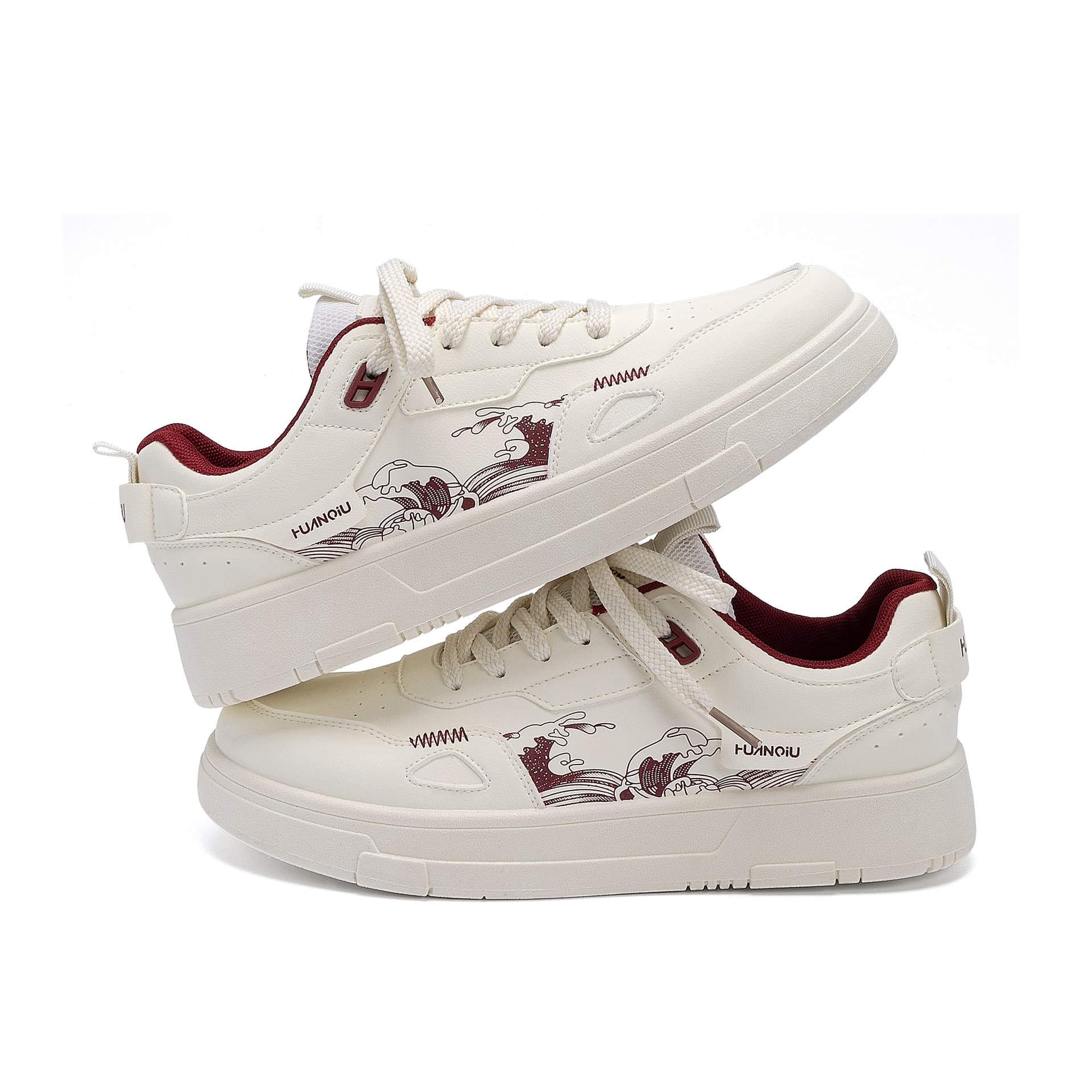 Кроссовки HUANQIU Fashion Low-top Sneakers White Black - изображение 3