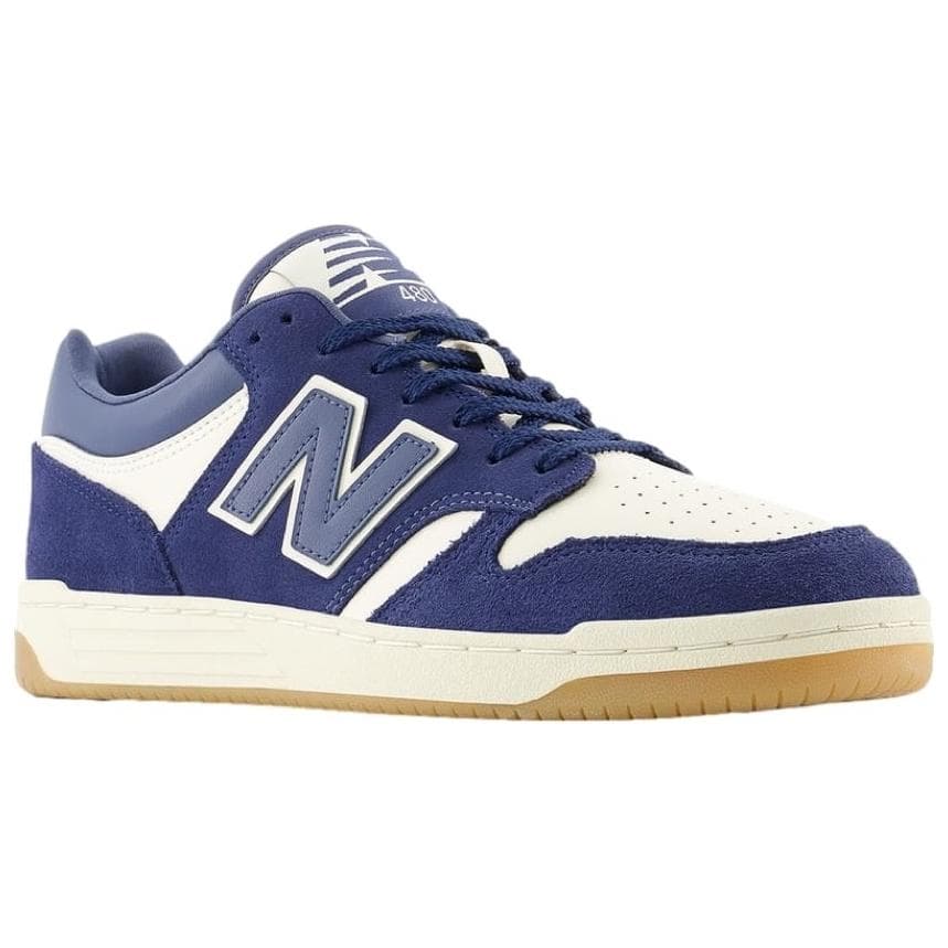 Кроссовки New Balance NB 480 Кожа Искусственная замша Низкие кеды для скейтбординга Унисекс Синие - изображение 2