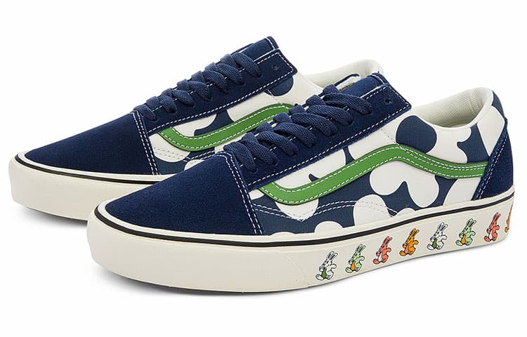 Кроссовки Vans Old Skool Blue White - изображение 2