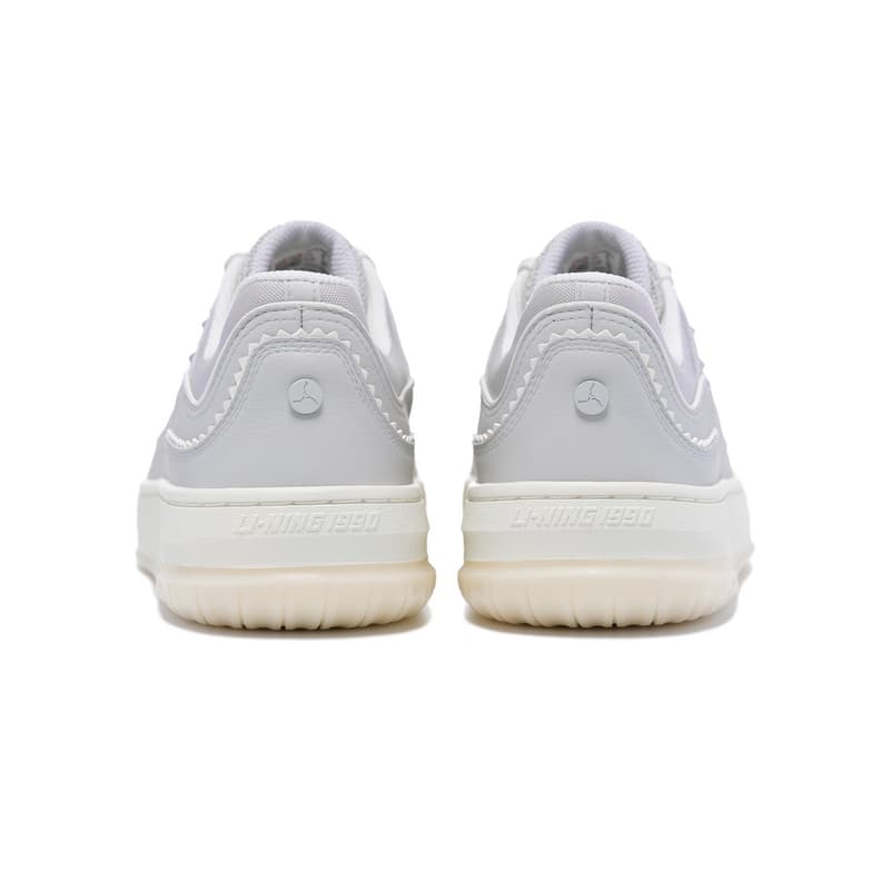 Кроссовки LI NING 1990 Classic Collection Покрытие Амортизация Low Топ Скейтборд Обувь Женские Капля воды Серый - изображение 4