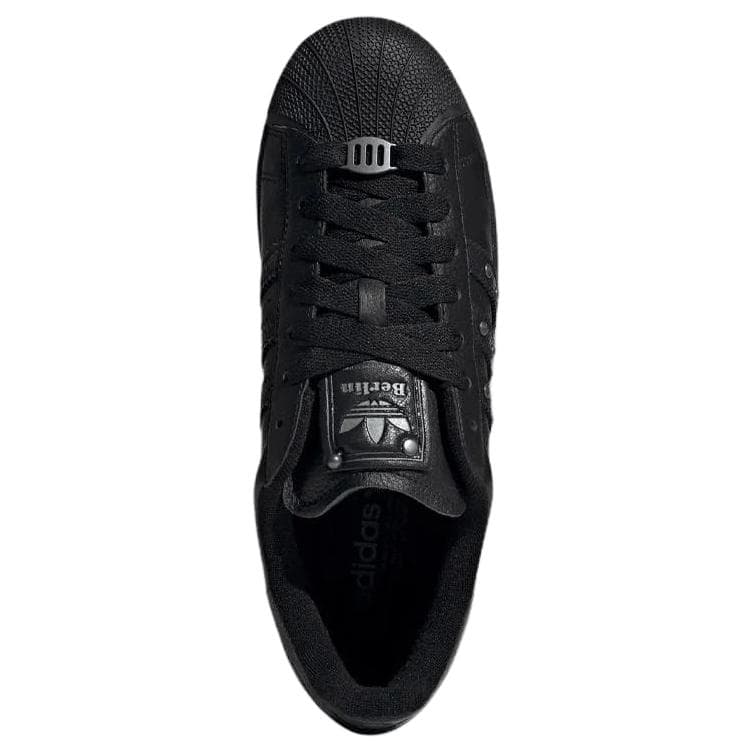 Кроссовки Adidas Originals Superstar кожаные низкие кроссовки для скейтбординга унисекс черные - изображение 3