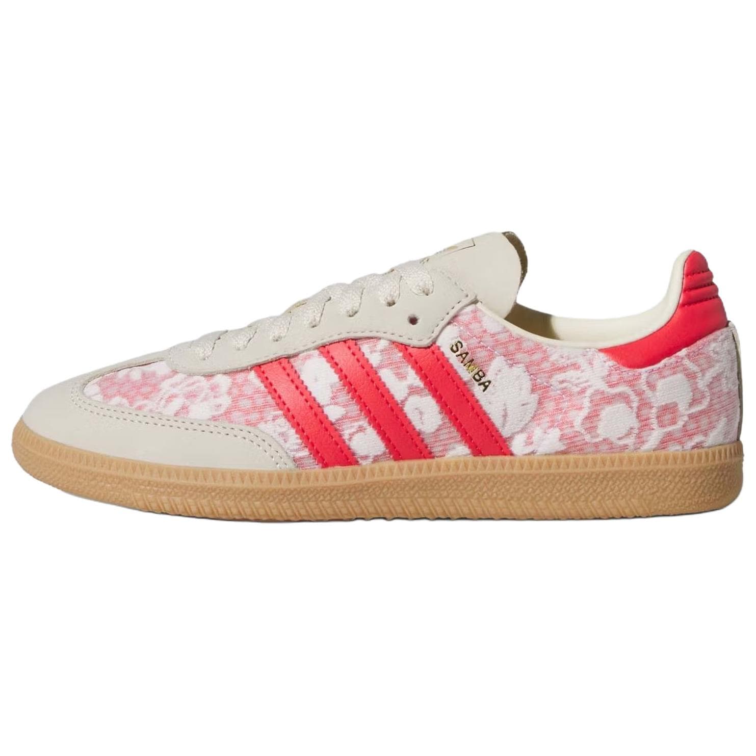 Кроссовки Adidas Originals Samba Ткань Низкие Кеды Скейтборд Обувь Унисекс Белый Розовый - изображение 1