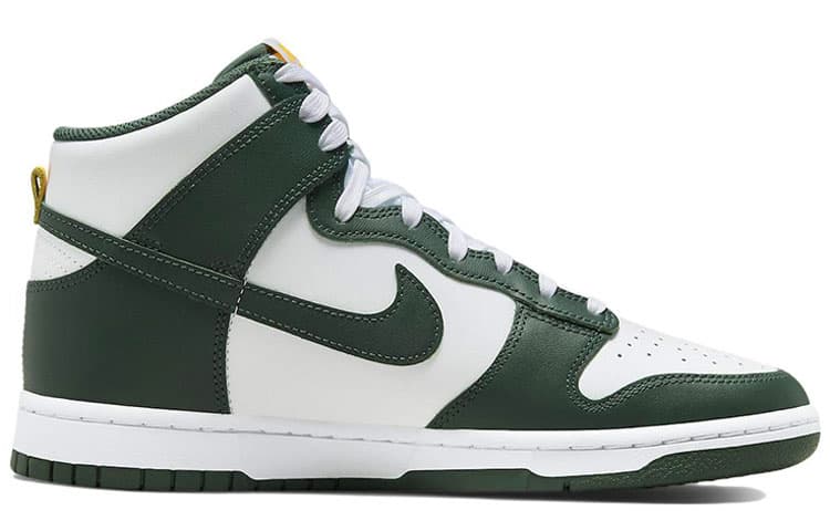 Кроссовки Nike Dunk High Retro White Green — фото 2