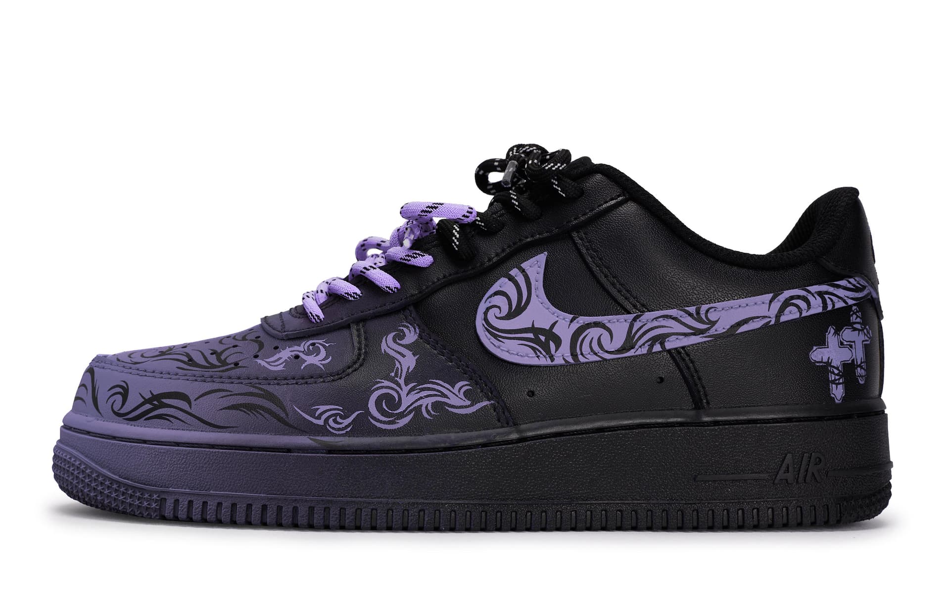Кроссовки Nike Air Force 1 '07 Black Light Purple - изображение 2