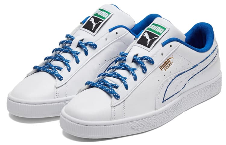 Кроссовки PUMA Low Top White Blue - изображение 4