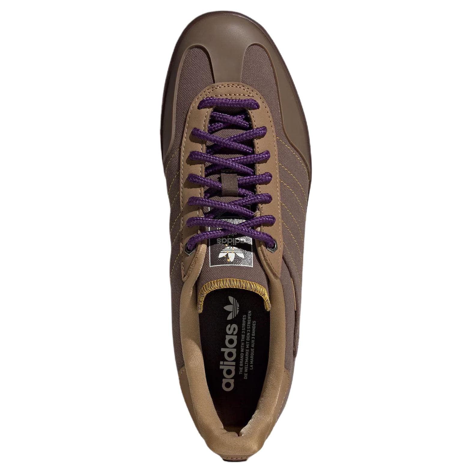 Кроссовки Adidas Originals GAZELLE INDOOR Кожа Устойчивая к истиранию Низкие Кеды Скейтборд Обувь Унисекс Коричневый - изображение 3