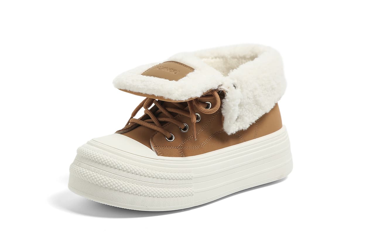 Кроссовки HUANQIU Flip-открытие Artificial Suede Обувь Термический Высота Увеличение Легкий MID Скейтбординг Кроссовки Женские - изображение 3
