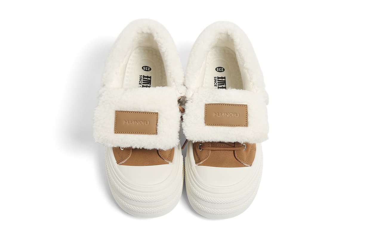Кроссовки HUANQIU Flip-открытие Artificial Suede Обувь Термический Высота Увеличение Легкий MID Скейтбординг Кроссовки Женские - изображение 6