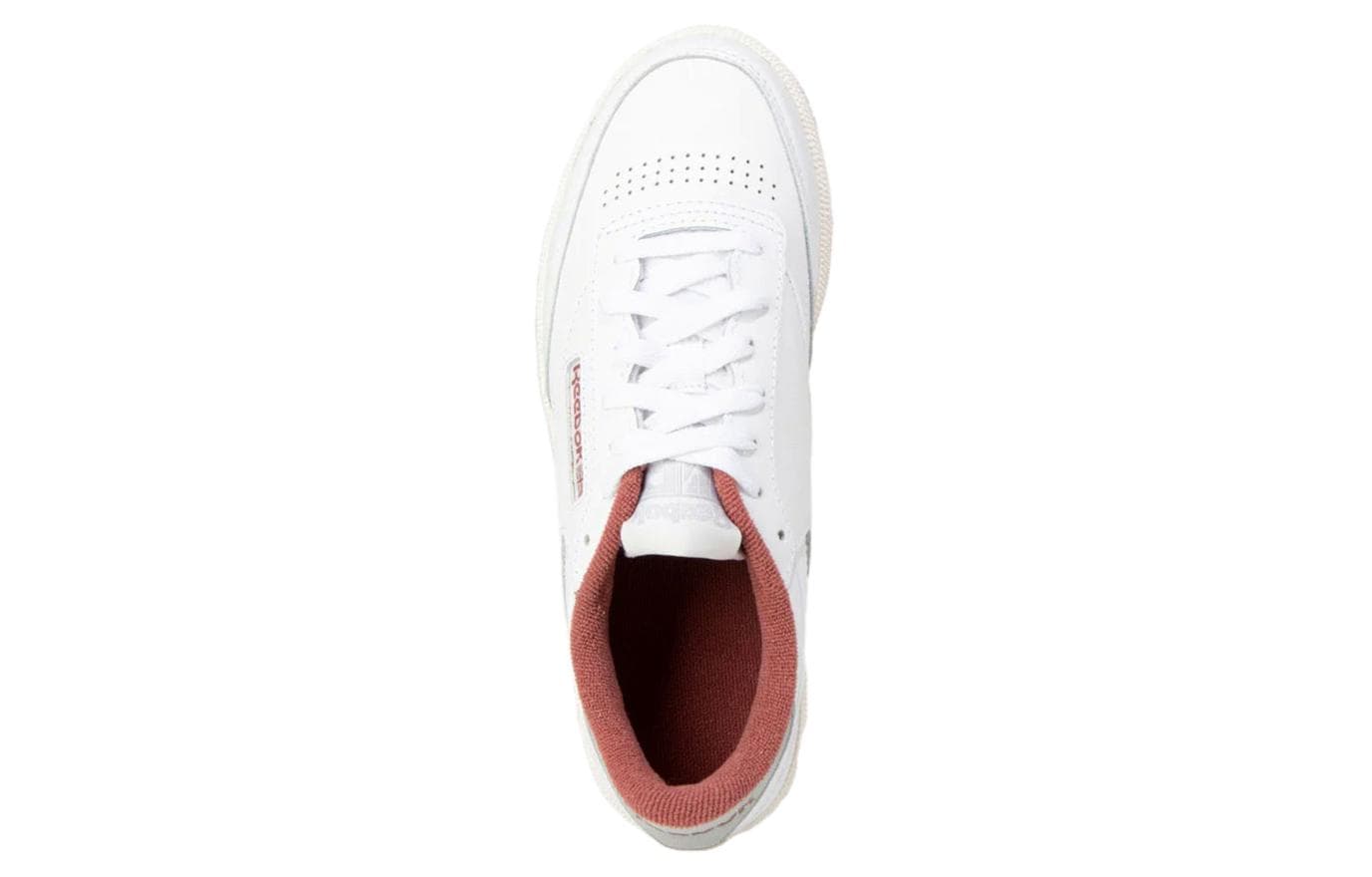 Кроссовки Reebok CLUB C 85 Устойчивая к истиранию Низкая Скейтборд Обувь Женская Белая Красная - изображение 4