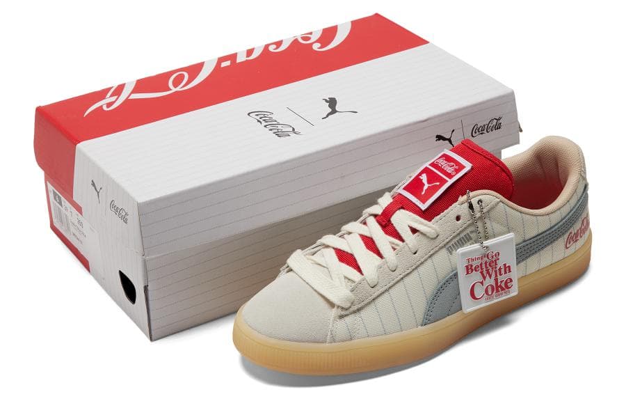 Кроссовки PUMA x Coca-Cola Suede White Grey - изображение 7