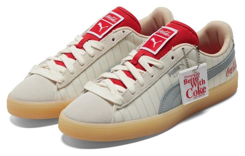 Кроссовки PUMA x Coca-Cola Suede White Grey - изображение 3