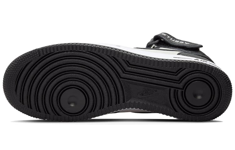 Кроссовки Stussy x Nike Air Force 1 '07 Mid SP Black White — фото 6
