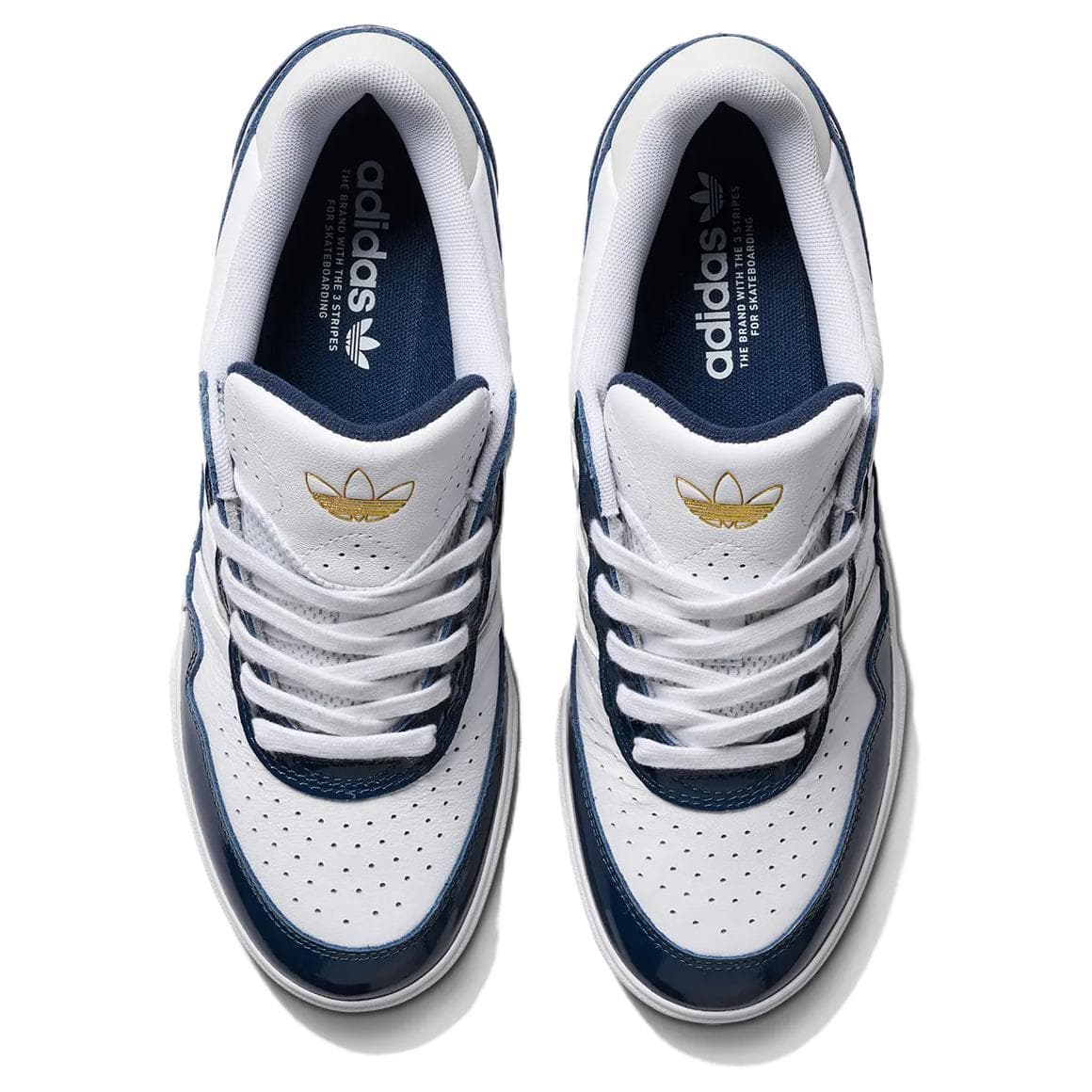 Кроссовки Adidas Originals Tyshawn Устойчивые к истиранию Низкие Кроссовки для скейтбординга Мужские Белые и Синие - изображение 5