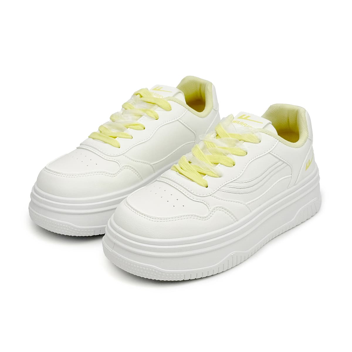 Кроссовки Warrior Niche Original Дизайн Платформа SHIRO Обувь Низкие Кроссовки для Скейтбординга Женские Белые Желтые - изображение 2