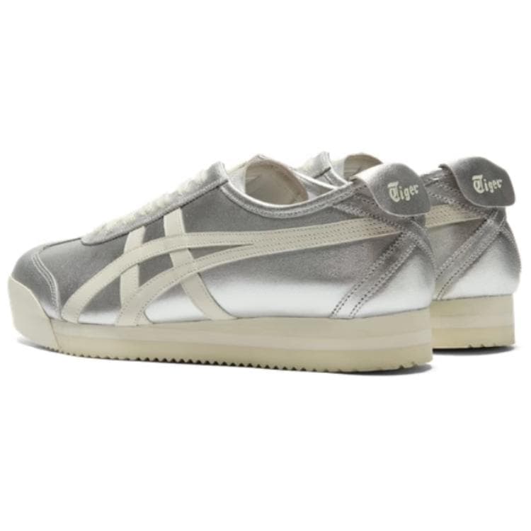 Кроссовки Onitsuka Tiger MEXICO 66 Противоскользящая Низкая Обувь для Скейтбординга Унисекс Серебряная - изображение 3