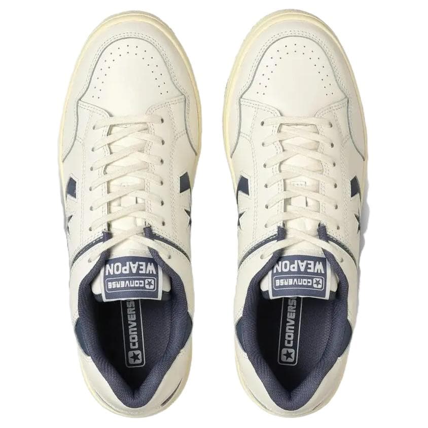 Кроссовки converse weapon Противоскользящая износостойкая Лоу-топы Скейтборд Обувь Унисекс Белый и синий цвет - изображение 4