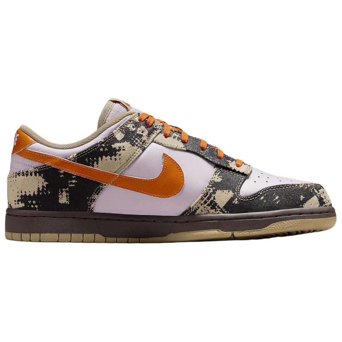 Кроссовки Nike Dunk Текстиль Спилок коровьей кожи противоскользящий низкий верх скейтборд обувь унисекс фиолетово-черный апельсин - изображение 2