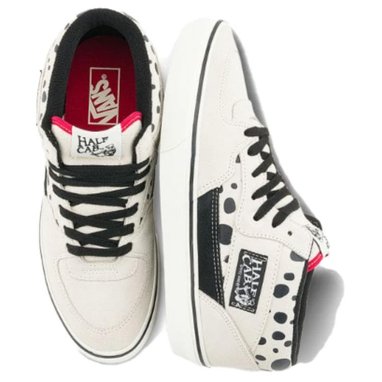Кроссовки Vans Half Cab Устойчивые к истиранию MID Скейтборд Кроссовки Унисекс Белые - изображение 3