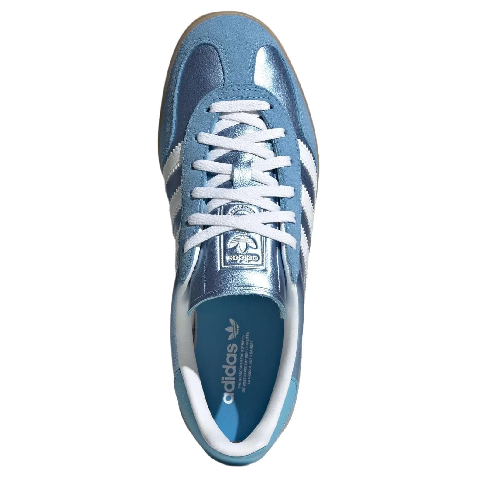 Кроссовки Adidas Originals GAZELLE INDOOR Low Топ Скейтборд Обувь Женская Синяя Белая - изображение 3