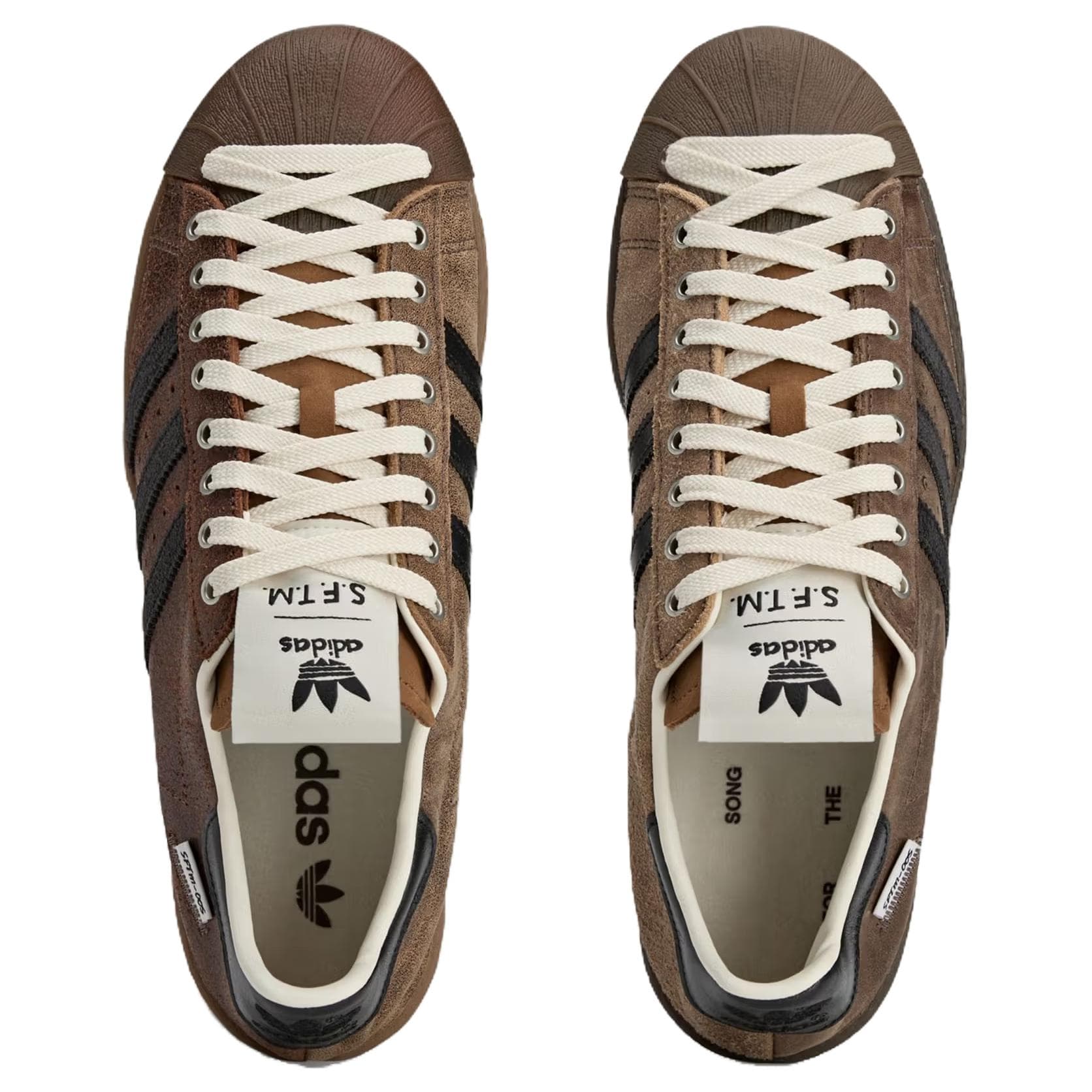 Кроссовки SONG FOR THE MUTE x adidas Superstar 82 Brown Black - изображение 3