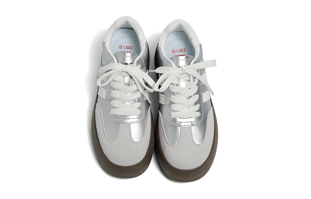 Кроссовки HUANQIU Retro Low Sneakers Silver - изображение 5