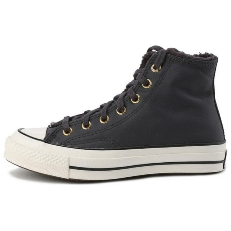 Кроссовки Converse 1970s Коровья кожа Высокие кроссовки для скейтбординга Унисекс Черные - изображение 1