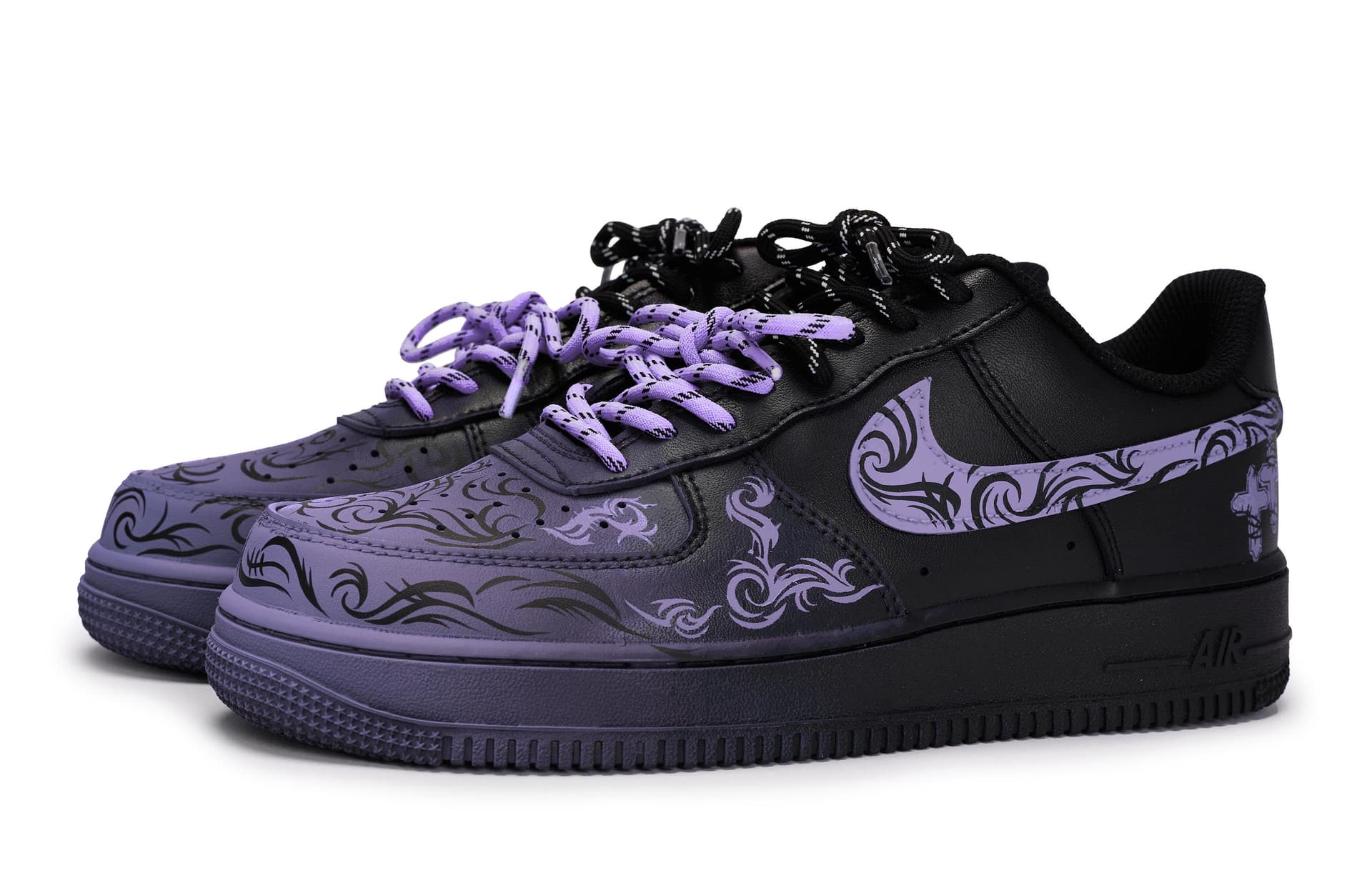 Кроссовки Nike Air Force 1 '07 Black Light Purple - изображение 4