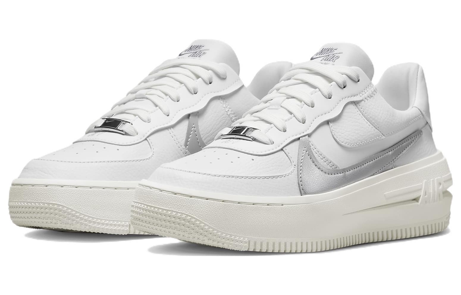 Кроссовки Nike Air Force 1 Low PLT.AF.ORM White Silver — фото 3