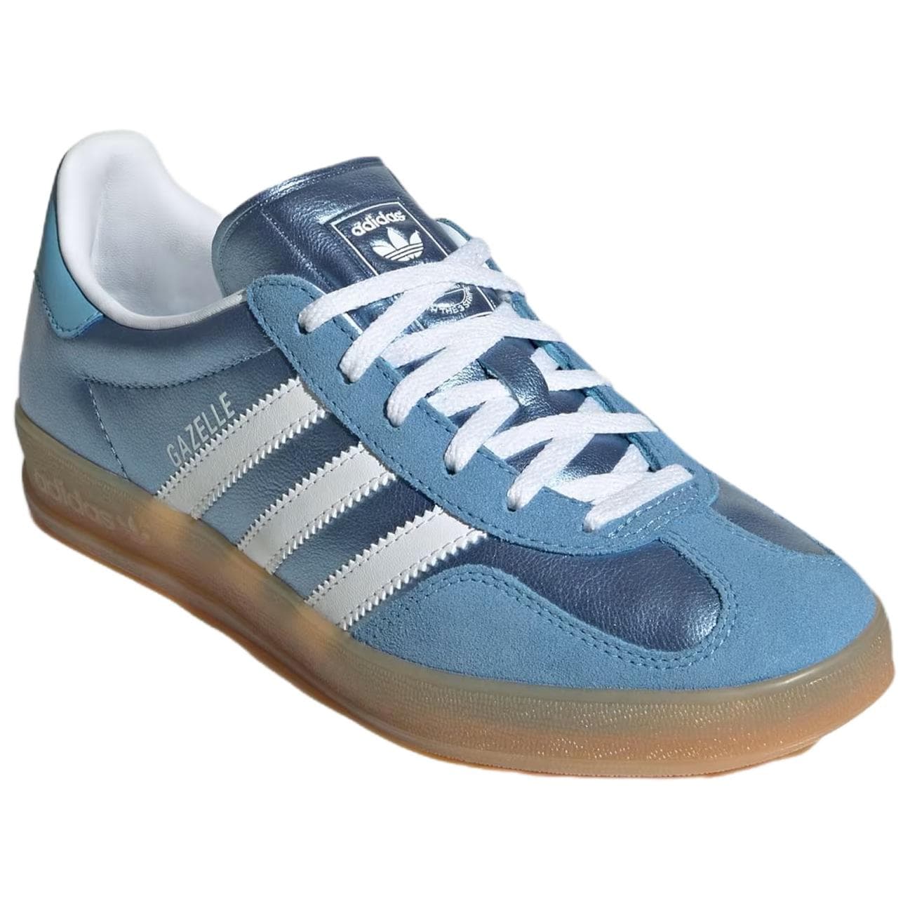 Кроссовки Adidas Originals GAZELLE INDOOR Low Топ Скейтборд Обувь Женская Синяя Белая - изображение 2