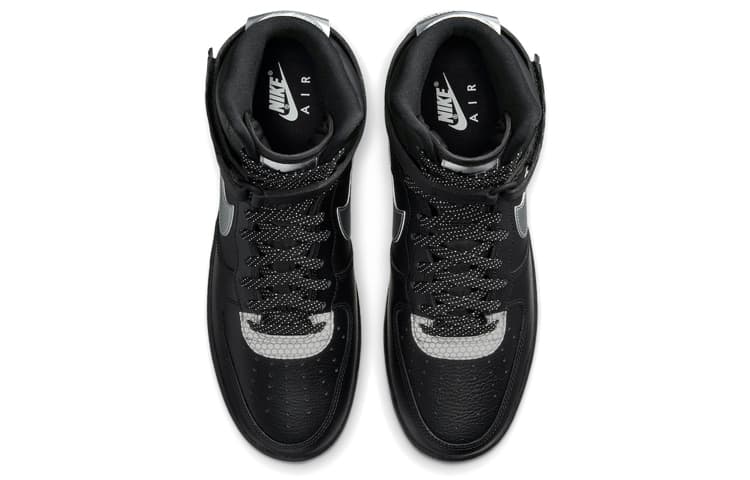 Кроссовки Nike Air Force 1 07 LV8 3M High Silver Black — фото 3