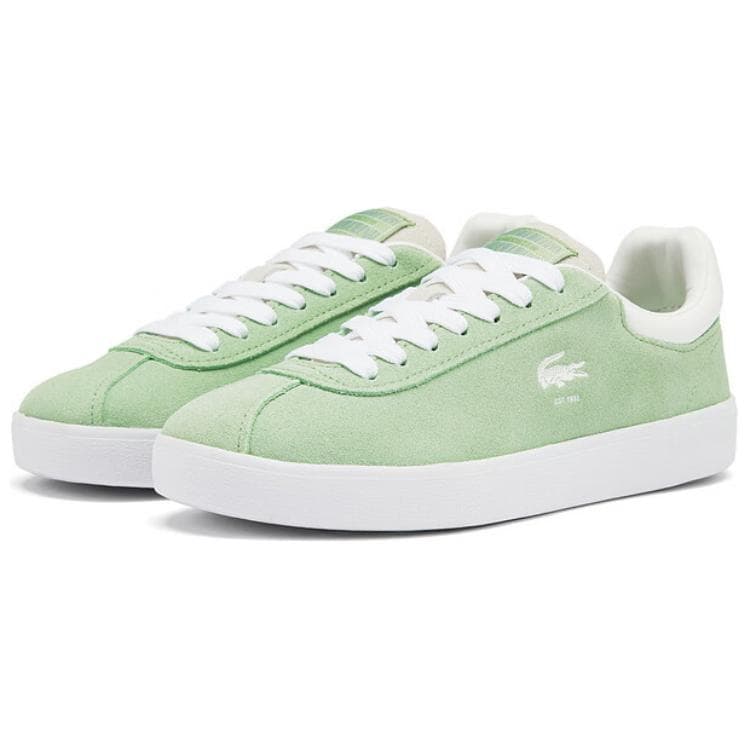 Кроссовки LACOSTE Коровья кожа Низкие Кроссовки для скейтбординга Женские Зеленые Белые - изображение 3